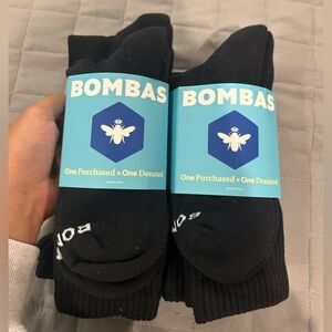 Bombas Men's Classic Crew/Calf Black Socks